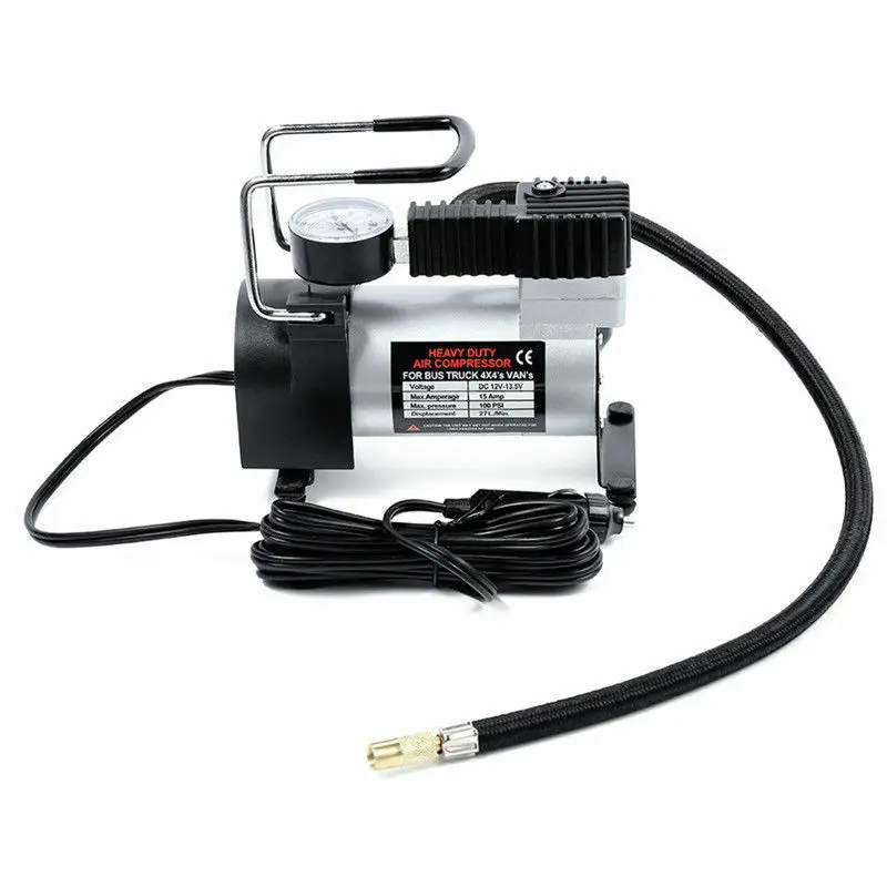 

1x 12v Universal Car Electric Air Compressor 100PSI Tyre Deflator Portable Inflator Pump For Bicycle Auto Motorcycle