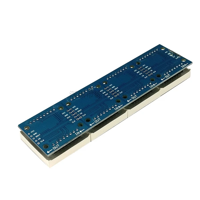 10 шт. MAX7219 4-в-1 дисплей матричный микроконтроллер модуль с 5P линии 4 в 1 матричный 8*8 красный/зеленый/синий напряжение 5 В