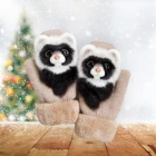 Женские модные зимние вязаные перчатки, 9 цветов, женские вязаные милые перчатки с мультяшными животными, варежки для осени и зимы