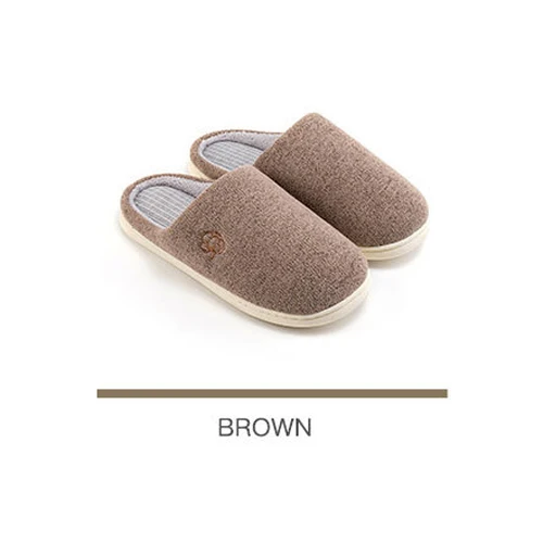brown 40-41 Новинка года; Домашние хлопковые тапочки xiaomi youpin; нескользящая подошва; сезон зима-осень; теплые тапочки для пары; 4 цвета - Цвет: brown 40-41