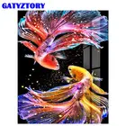 GATYZTORY 5d алмазная живопись сделай сам, полностью квадратные и круглые Красочные золотые рыбки, животные, алмазная вышивка, украшение, набор для домашнего искусства