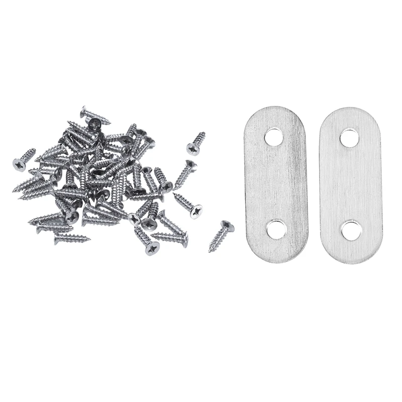 

Прямой ремонтный Соединительный кронштейн для плоской пластины 38 мм X 16 мм и 60 шт. винтов с плоской головкой из нержавеющей стали с крестообр...