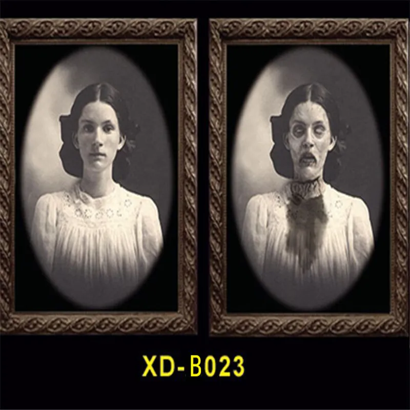 38*25 см Новый 3D Призрак фоторамка Ужасы картины трансформировать лицо страшная