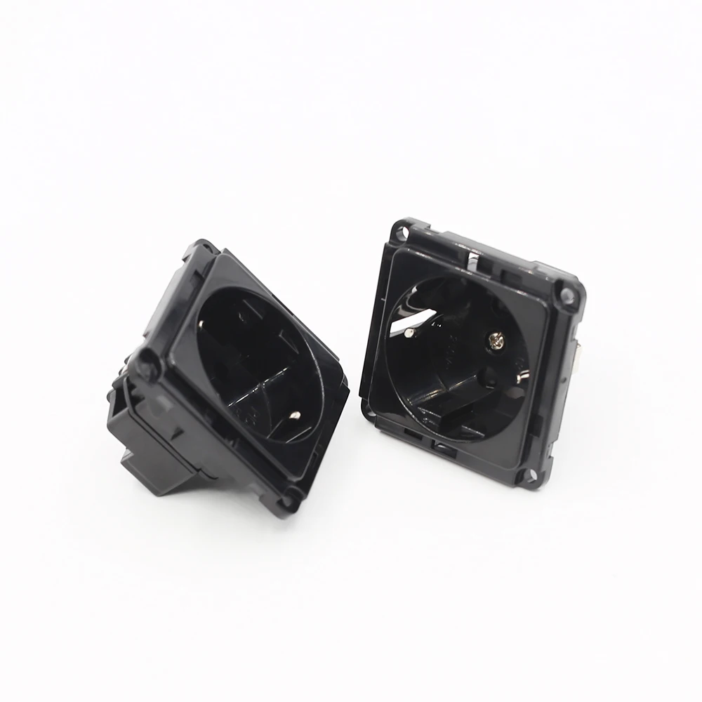 

2PCS HIFI SCHUKO Socket AC 250V 16A Power Connector EU Power Socket Jack