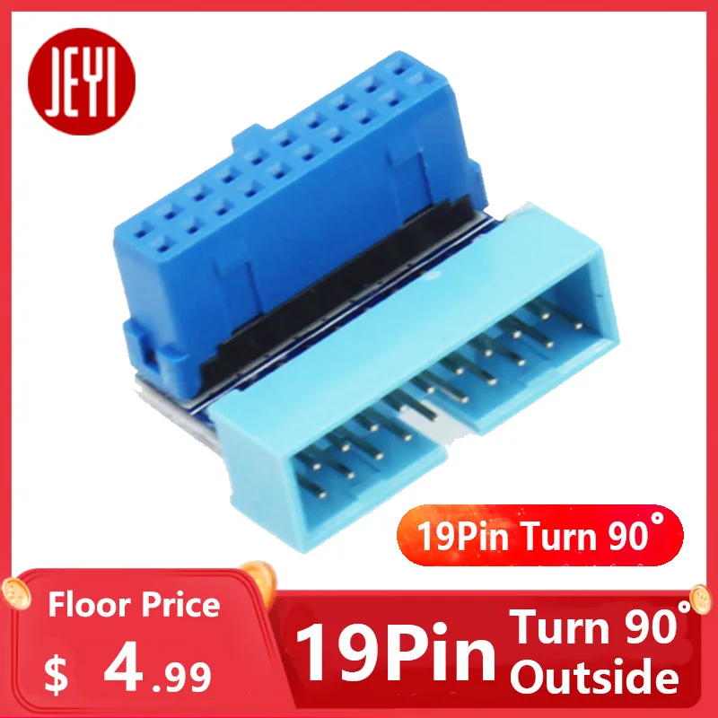 JEYI 19Pin до USB3.0 USB3.1 поворотный порт внутри снаружи расширение 20Pin Угловой 90 градусов