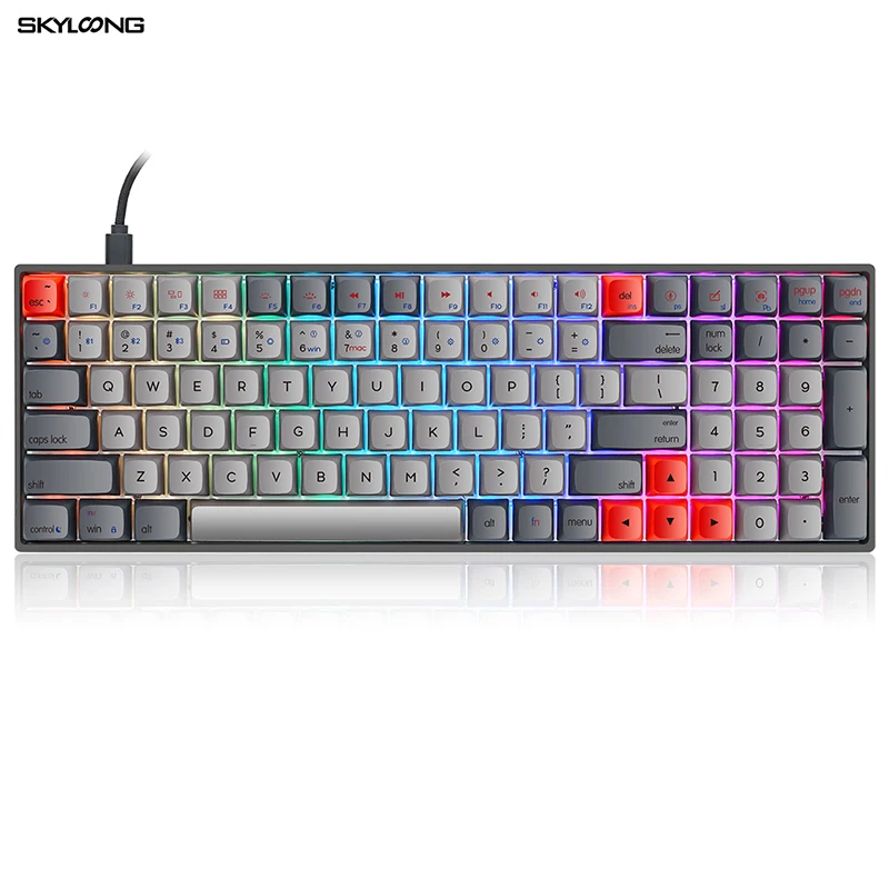 

SKYLOONG SK96 RGB Wireless Bluetooth Gaming Mechanical Keyboard USB Wired 96 Key Gateron Switch PBT Keycap For PC Computer Gamer