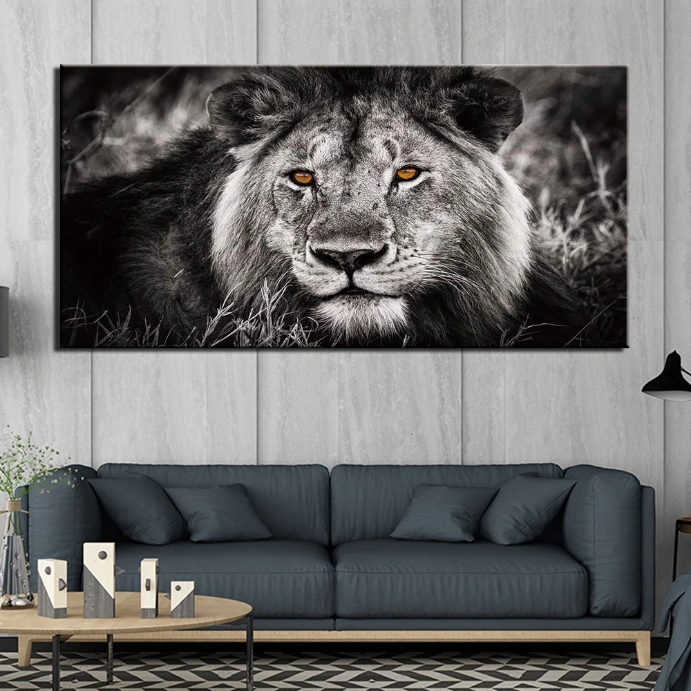 

1 Panel Canvas Home Decorative Wall Art Living Room HD Prints Poster Animal Lion Painting Framework Pictures