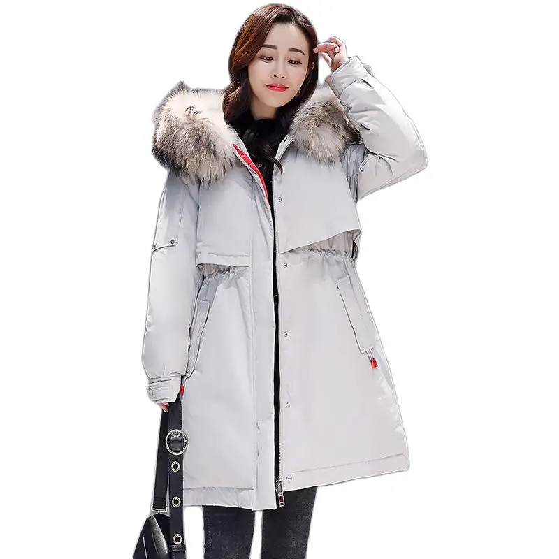 2021 winter new style women's fashion, slim down, cotton wear, long Korean version, outfit padded jacket and clothes tide.