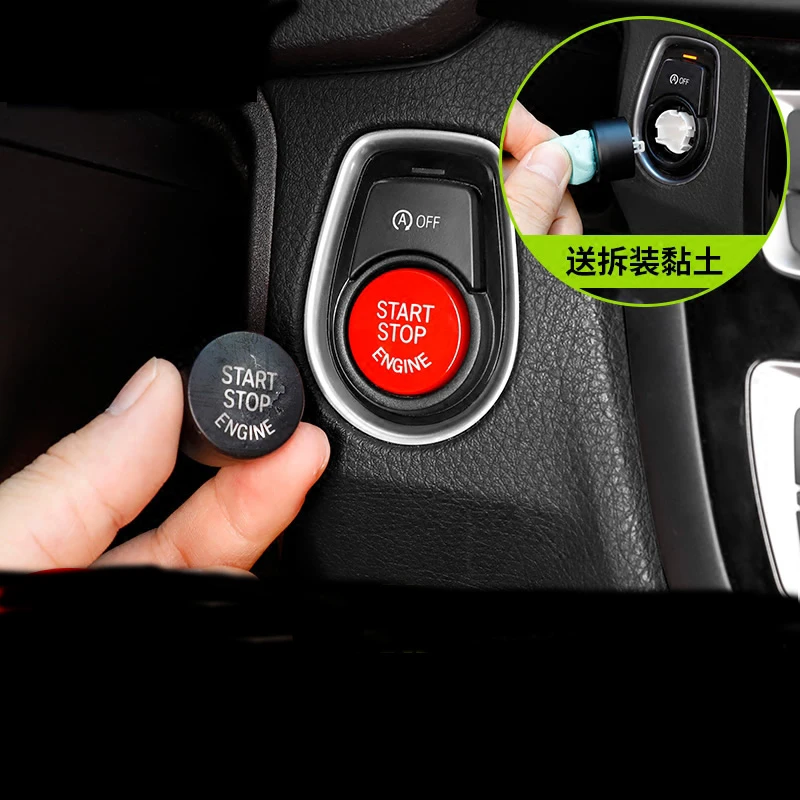 Кнопка запуска и остановки двигателя автомобиля сменный тип Красный ABS A ключ для