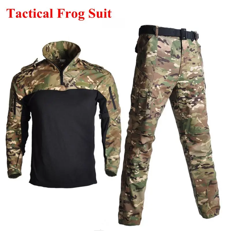 US Military Army Training Uniform Camouflage Frog Suit Tactical FG Long-sleeved Outdoor Hunting Clothes Ghillie | Спорт и