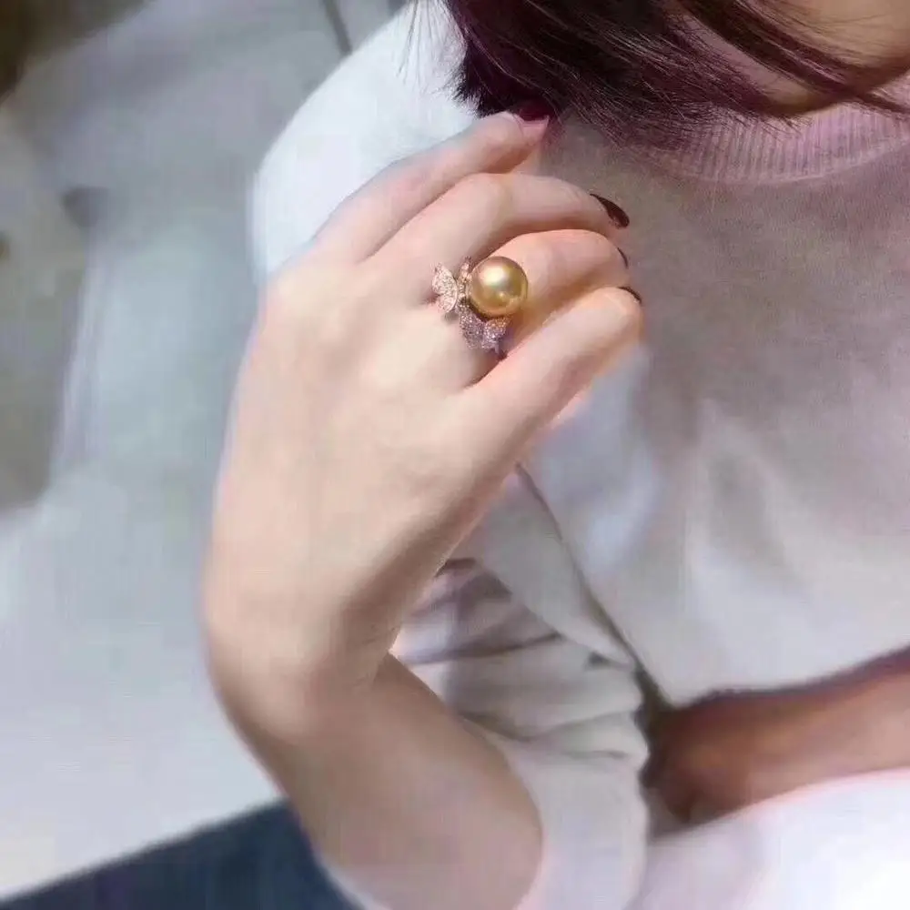 D321 жемчужное кольцо изящное ювелирное изделие серебро 925 пробы натуральный 10-11 мм