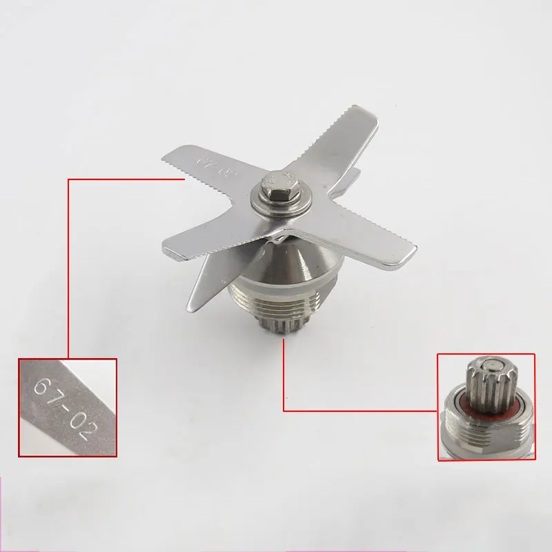 

10pcs TWK TM 767 800 (67-02) Blades Knife Ice Crusher for Juicer Blender Spare Parts Stainless Steel Hardened Six Mixing