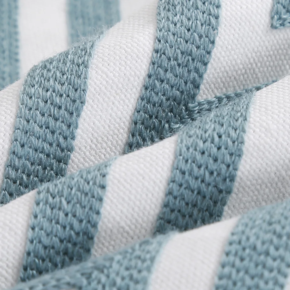 Хлопковая наволочка с вышивкой наволочки Геометрическая синяя для подушки