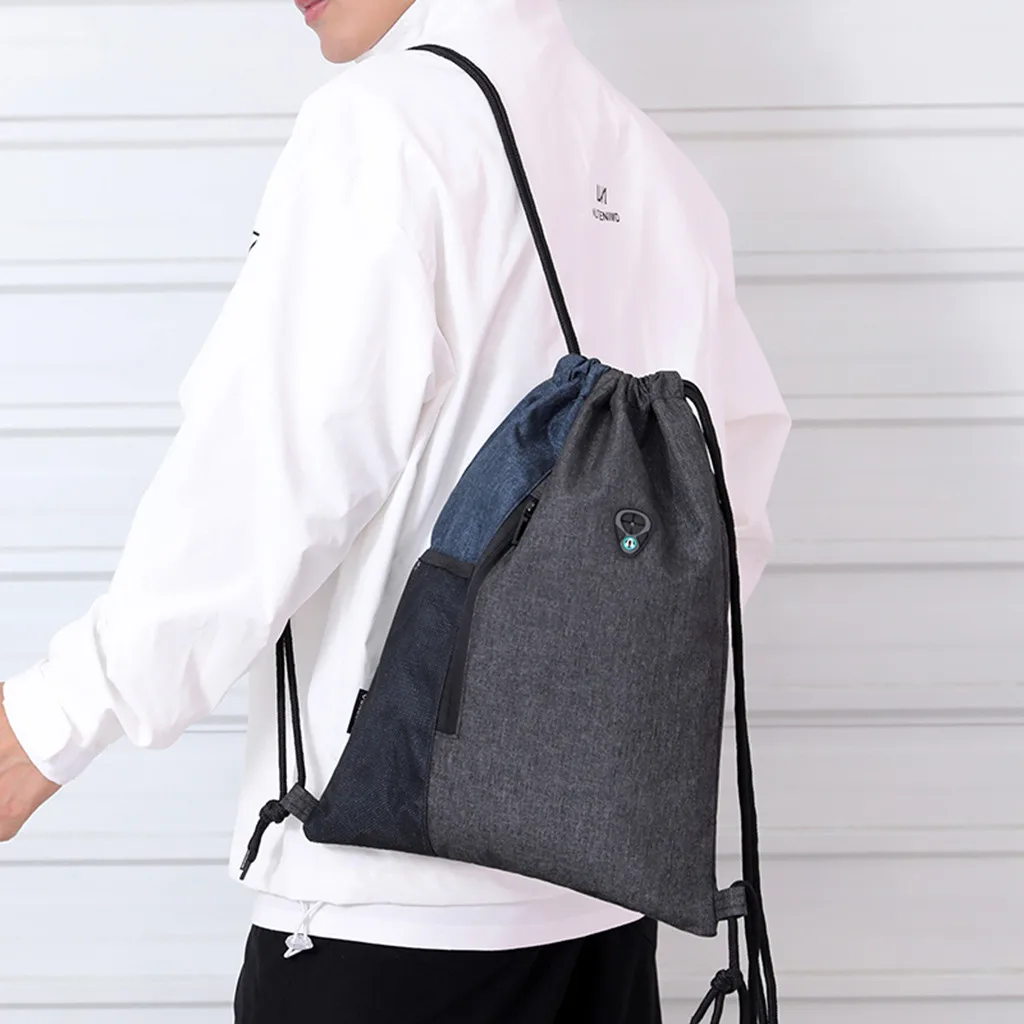 Модные повседневные мужские комплект веревок спортивная сумка рюкзак школьные