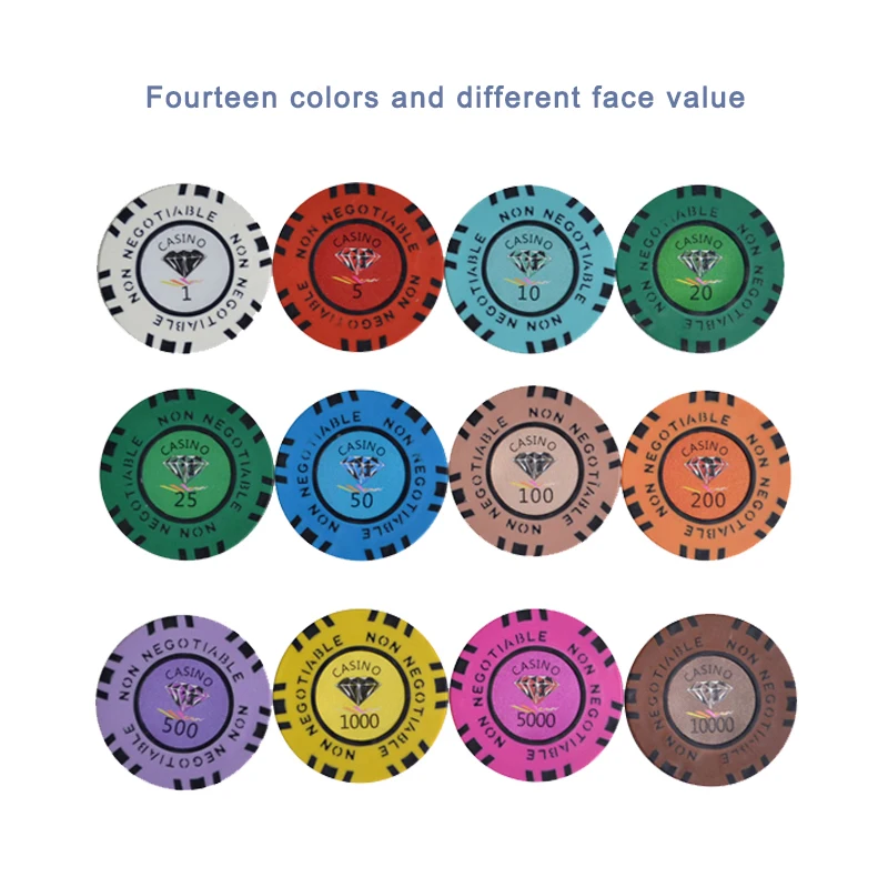 25 шт./лот наборы фишек для покера техасский холдем покер 13 5/г глина композитная с