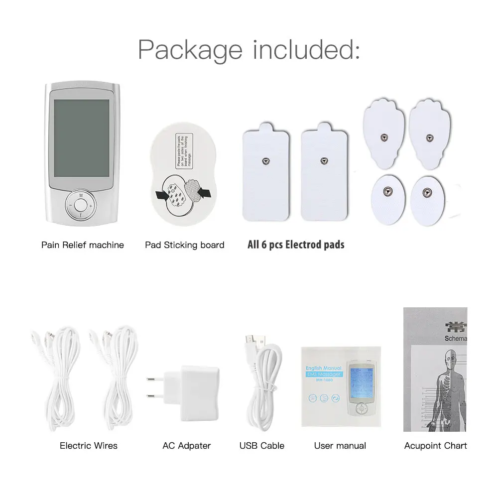 

16 Modes Electroestimulador Muscle Acupuncture Massager Low Frequency Digital Physiotherapy Tens Unit Machine Best Pain Relief