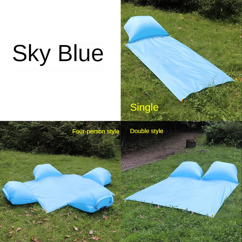 

New Waterproof and Moisture-proof Picnic Mat Outdoor with Pillows and Sand Beach Grass Mats Portable Inflatable Mattress