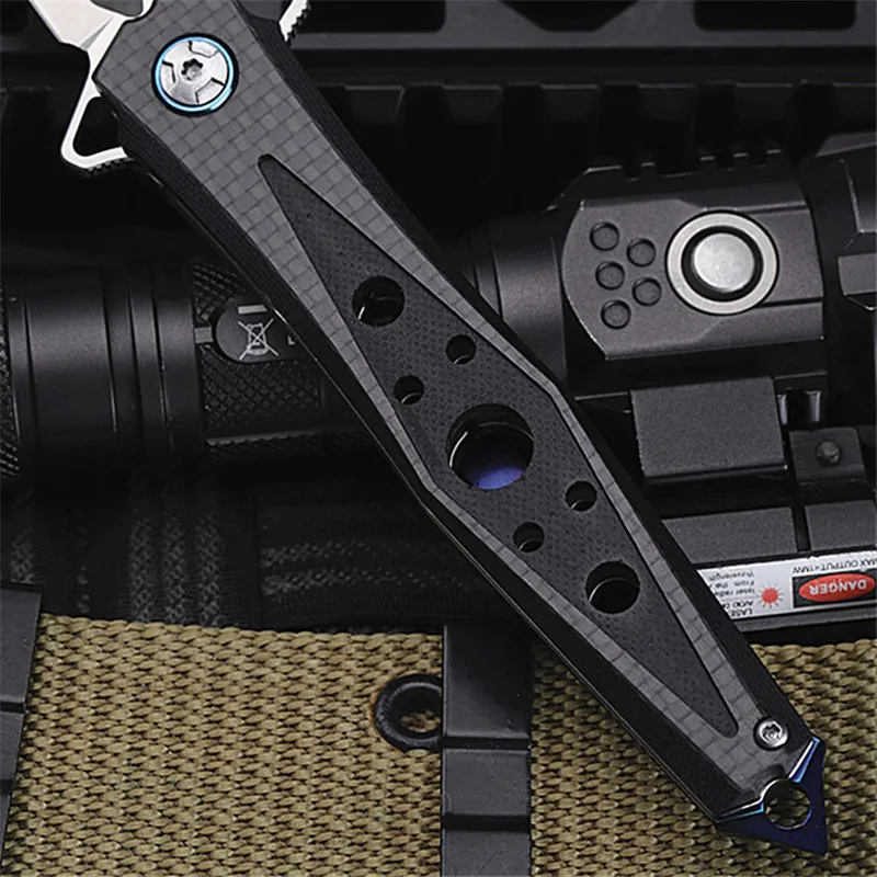 Jual Baru Gratis Pengiriman D2 Baja Tetap Taktis Pisau Lipat Survival Camping Portable Berburu Penyelamatan Pisau EDC Alat