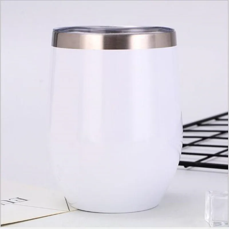 12 унций бокал для вина из нержавеющей стали чашка яиц 2 слоя вакуумная