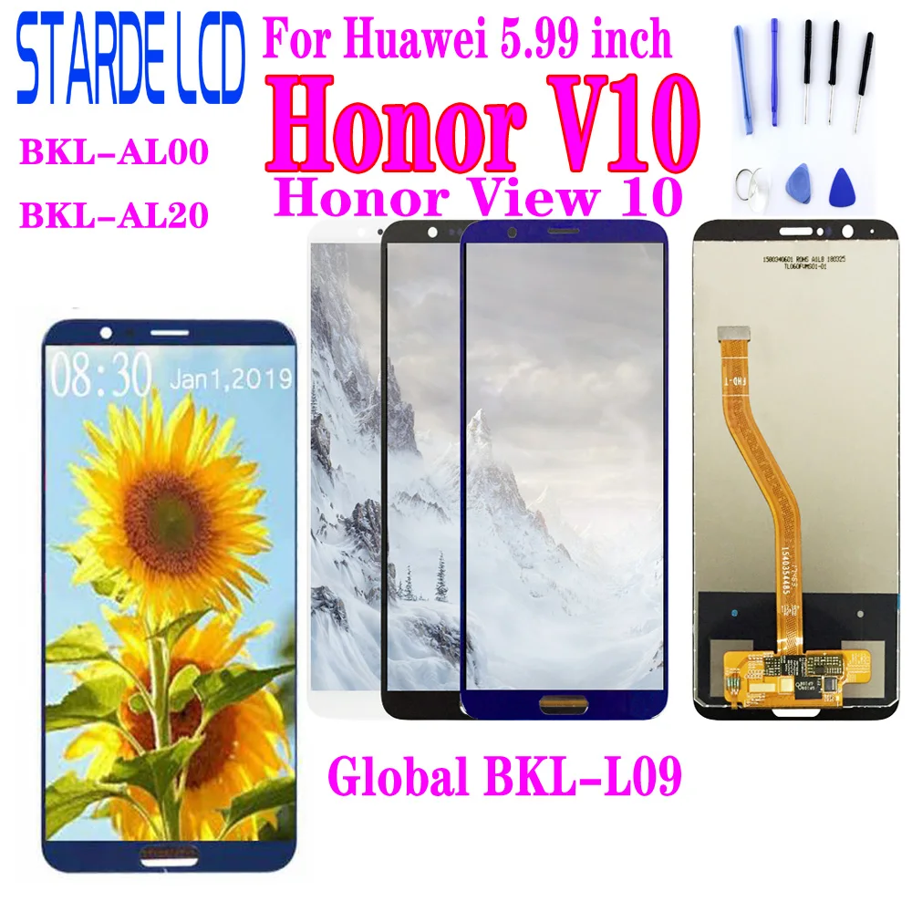 Протестированный ЖК дисплей для Huawei Честь V10 BKL AL00 AL20 / Honor вид 10 Global L09 + сенсорный