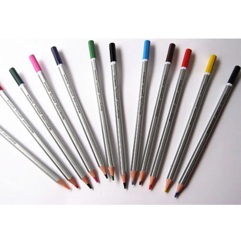 12 шт./компл. водорастворимый маркер карандаша Цветной карандаш перо Бумага