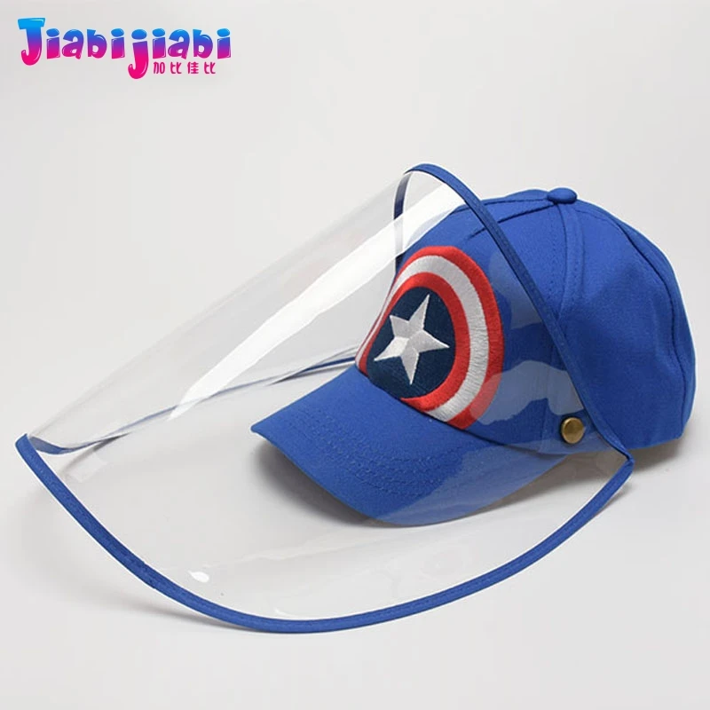 Summer Kids Hat Mask For Anti Virus Face Shield Spitting Protective Facial Transparent Boy Girl Fashionable Hats | Спорт и