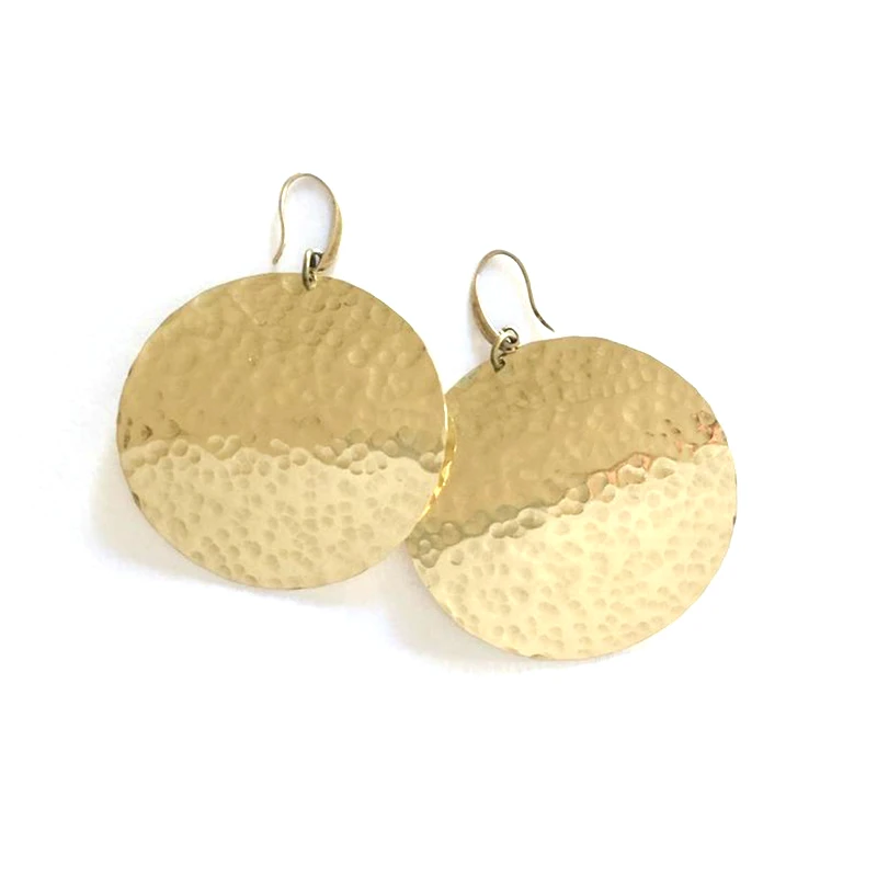 Серьги-капельки из латуни золотого цвета