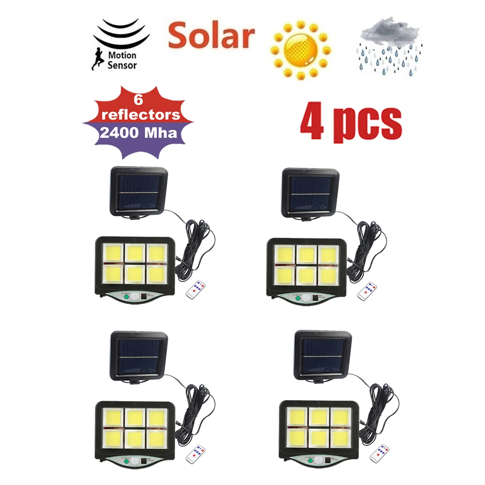 

seperable 120COB LED Solar Wall Light Outdoor PIR Motion Sensor Waterproof Garden Solar Power lamp For Street Path yard garage