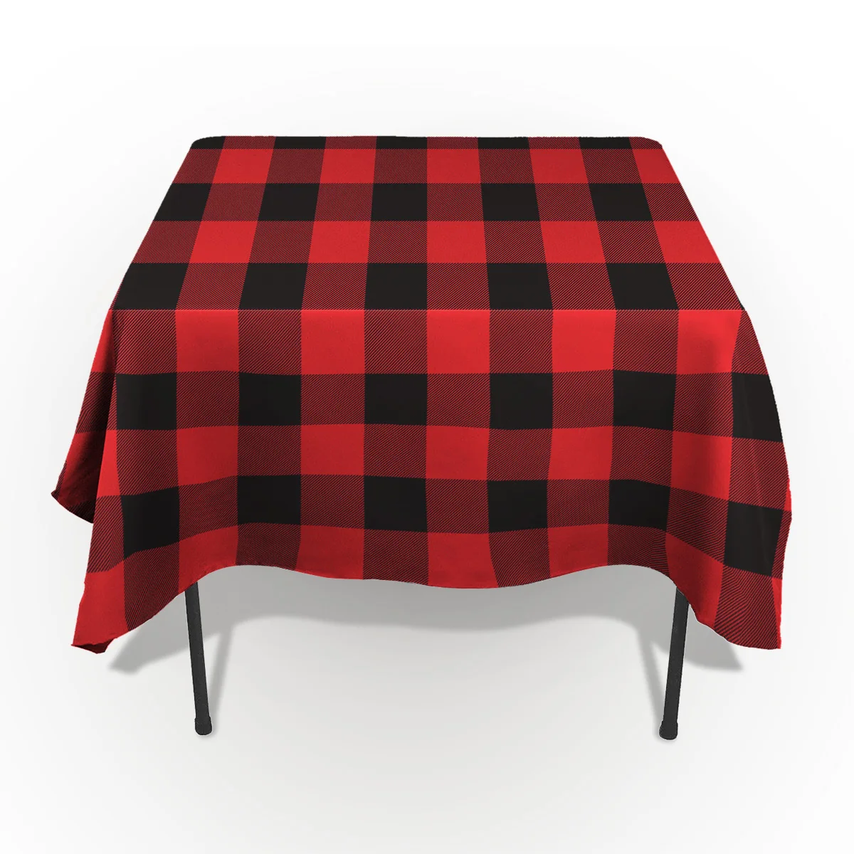 Красно-черная клетчатая Геометрическая скатерть аксессуары для стола