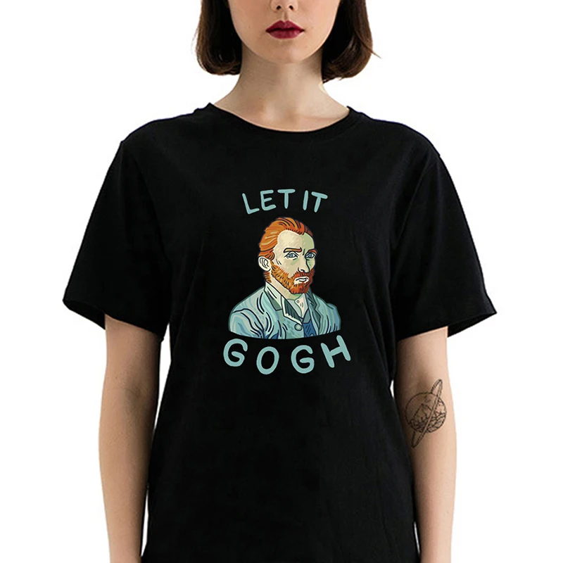 Футболка с автопортретом Ван Гога Винтажная футболка графическим рисунком в