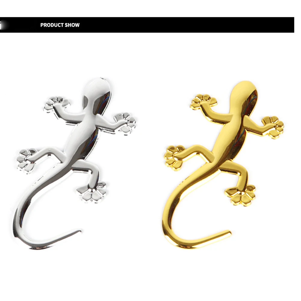 Крутая металлическая 3d наклейка Gecko в виде ящерицы автомобильная мотоциклетная