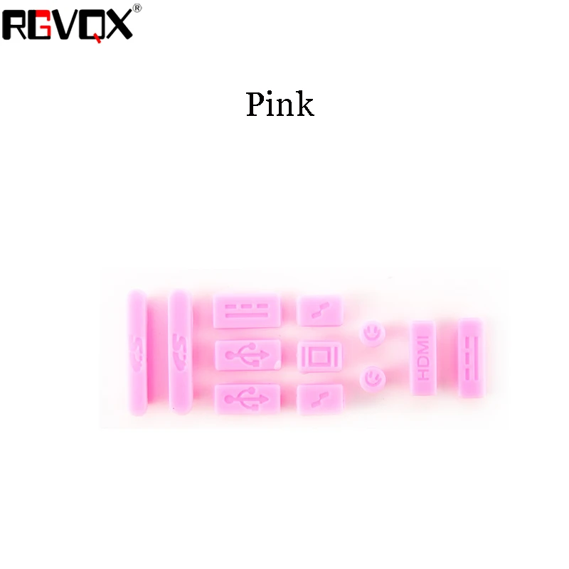pink 12 шт. цветная мягкая силиконовая Пылезащитная заглушка для Macbook Air 1" 11" retina порты ноутбука резиновая Пылезащитная заглушка Cov - Color: pink