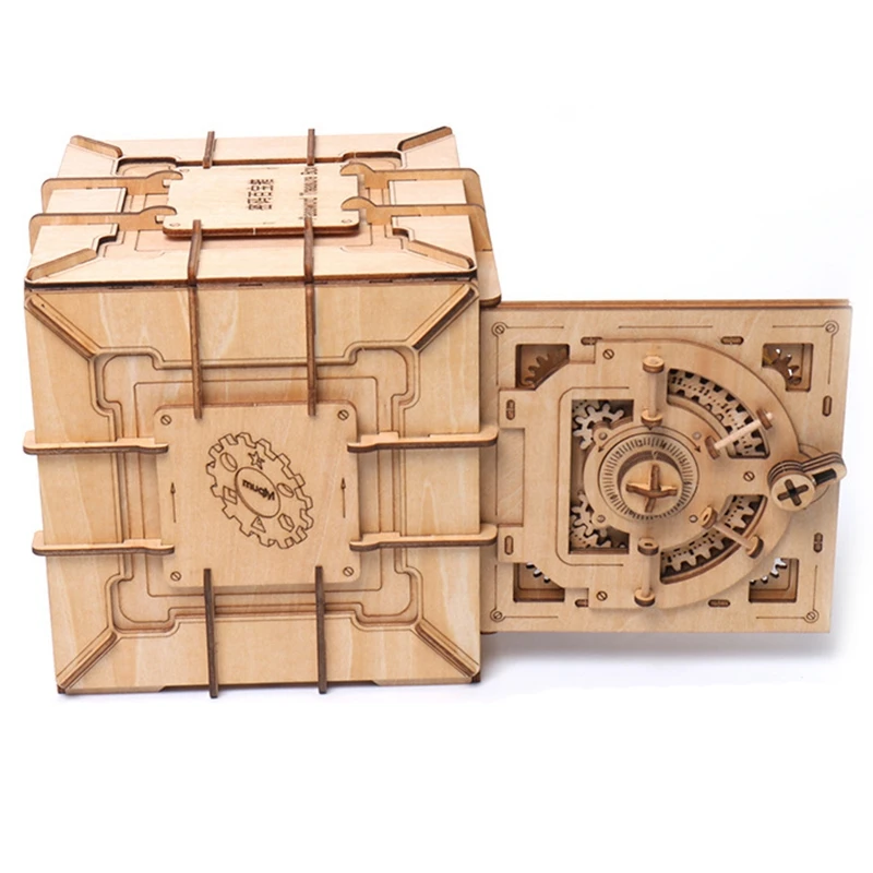 

3D Puzzles Wooden Password Treasure Box Mechanical Transmission Puzzle Ukraine Model Valentine's Day Creative Adults Gifts Grow