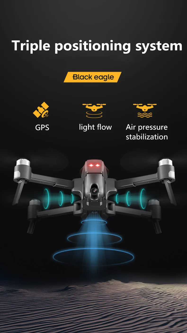 Дрон gps D4 Квадрокоптер HD 4K 1080P FPV 600M wifi видео в реальном времени 1,6 км Контроль расстояния полёт 30 минут Дрон с камерой