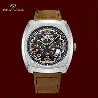 new 2021 seagull watch automatic mechanical mens watch zodiac bull head memorial watch concept watch skull watch 6094