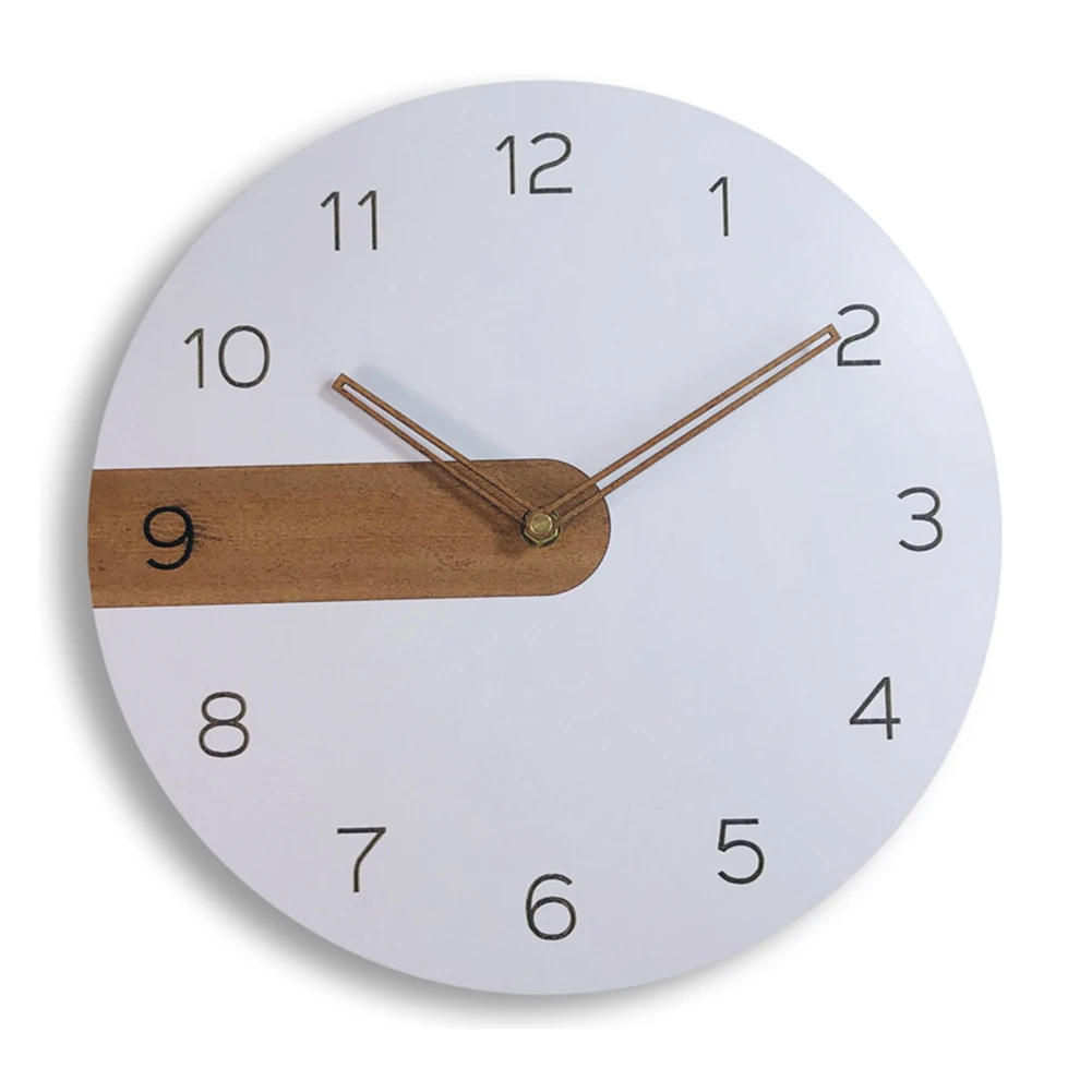 

Wood Wall Clock Modern Design Nordic Style Silent Clock Round 30cm Room Decoration Wall Clock Home Accessories