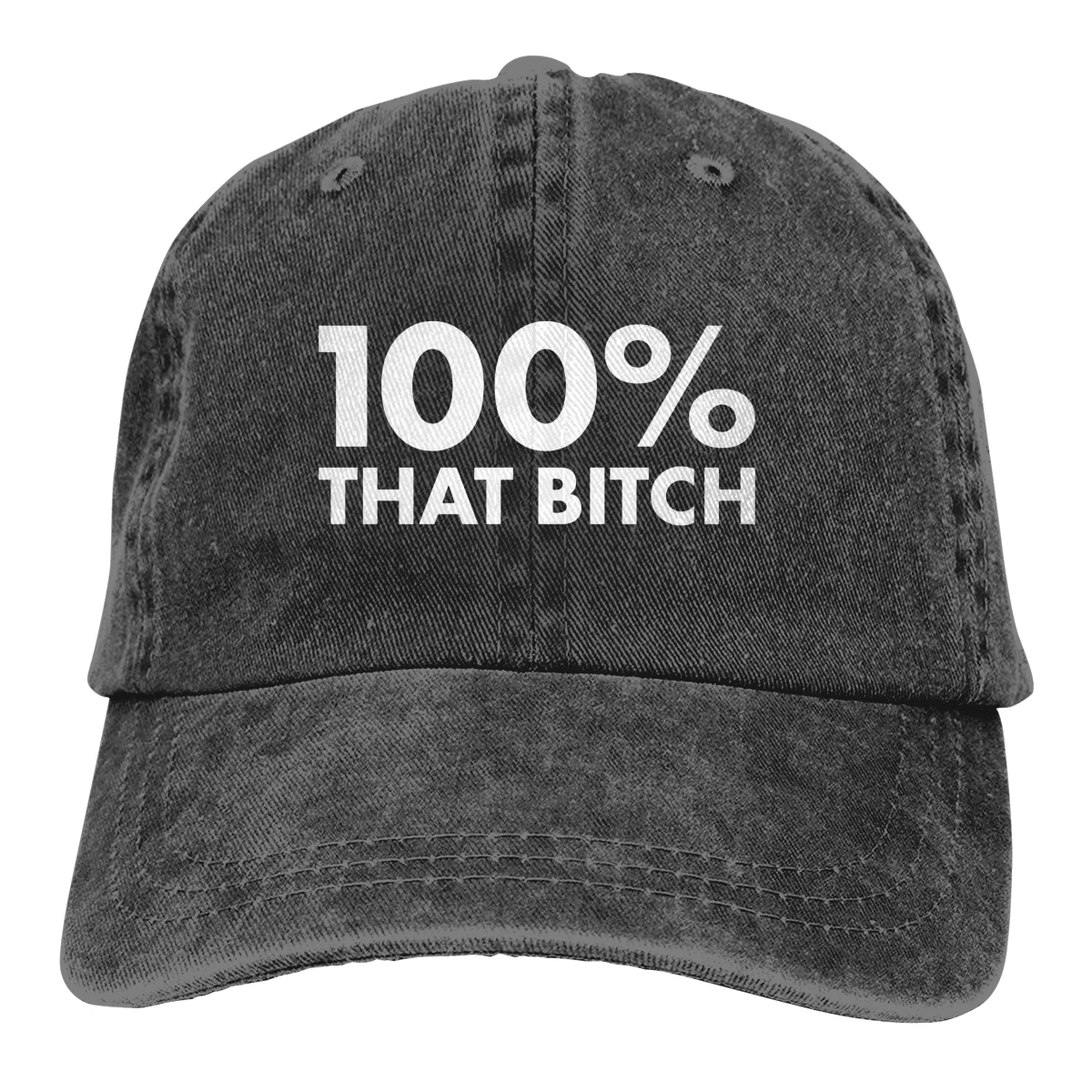 100% That Bitch Casquette Deep Heather унисекс мужская женская джинсовая бейсболка регулируемая