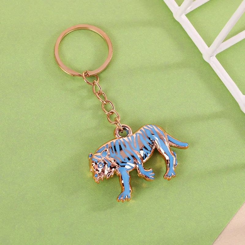 Брелок из сплава с тигром для женщин и мужчин цветное животное тигр