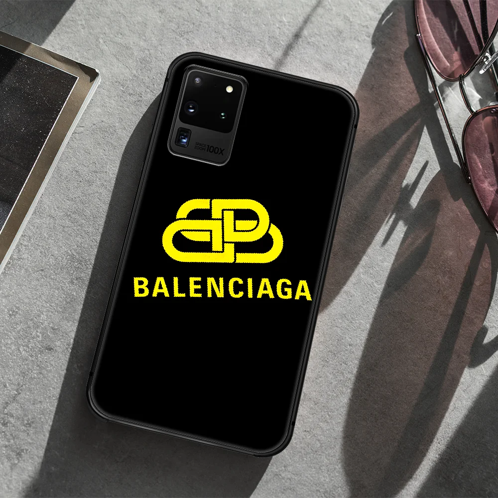 

French luxury brand Phone Case Cover Hull For Samsung Galaxy S 7 8 9 10 e 20 FE edge uitra plus Note 9 10 20 black Funda