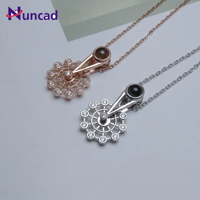 2020 счастливое колесо обозрения ожерелье вращения 100 языков я люблю тебя S925