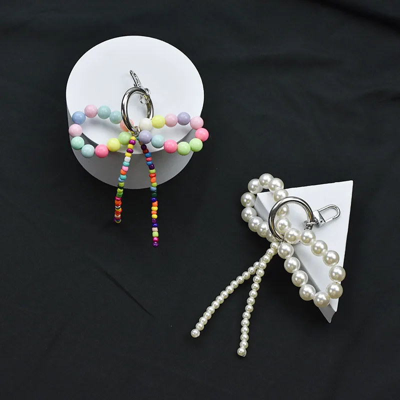 

High fashion faux pearl design lady handbag decoration purse strap women fashion chic lady belt girls wristlet purse chain