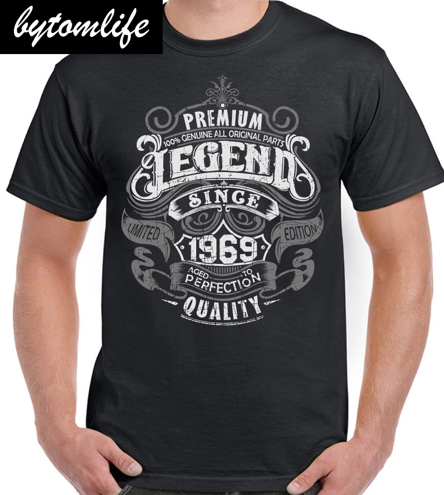 Футболка мужская с круглым вырезом смешная винтажная рубашка надписью Легенда о