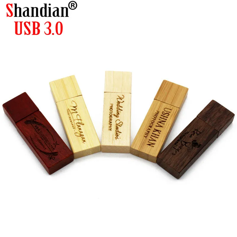 SHANDIAN USB 3 0 Бесплатная доставка Пользовательский логотип Деревянная Карта памяти