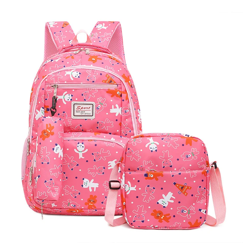 3 шт./компл., модные детские рюкзаки с принтом для девочек