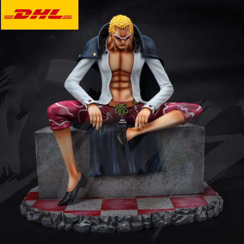 

10" One Piece Statue Dressrosa Bust Donquixote Doflamingo Full-Length Portrait Thread Fruit GK Action Figure Toy BOX 25CM V588