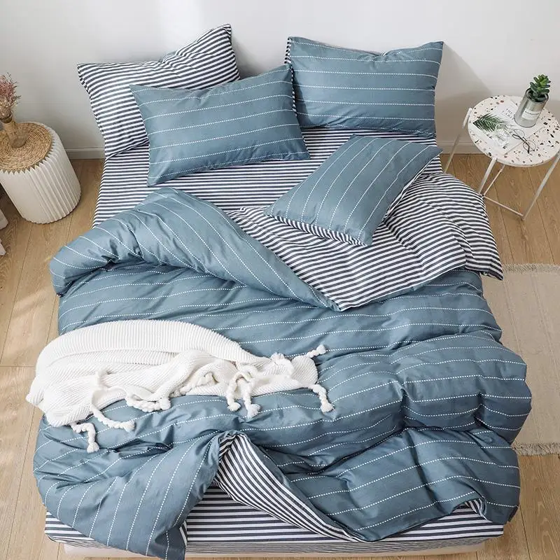 Комплект постельного белья 40 AB из чистого хлопка фосфоресцирующий клетчатый