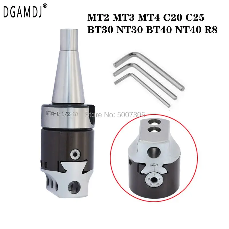 F1 12 Расточная головка диаметром 50 мм MT2 MT3 MT4 C20 C25 BT30 NT30 BT40 NT40 R8 дюймов 7/16 сверлящей