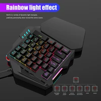 35 keys wired numeric keypad left game mini led backlight one handed abs keyboard non slip accessories usb portable