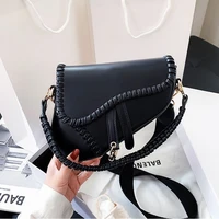 pu leather luxury designer handbags for women fashion girls female casual shoppers solid color weave shell shaped crossbody bags