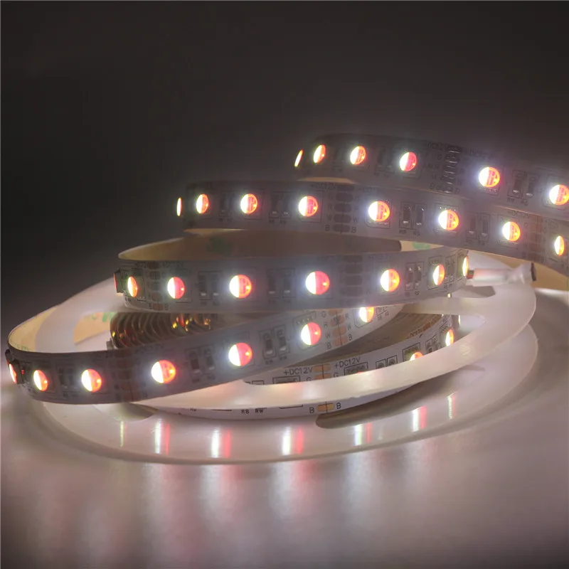 5 м 12 В SMD 5050 RGBW RGBWW Светодиодная лента RGB белый теплый 4 цвета в 1 светодиодный чип 60